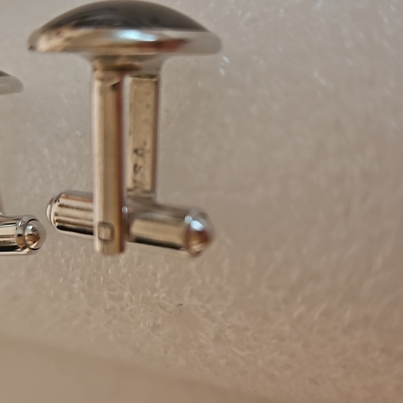 Tuxedo HICKOK Silvertone & Gray Swirl Design Cufflinks & Studs - Picture 5 of 8